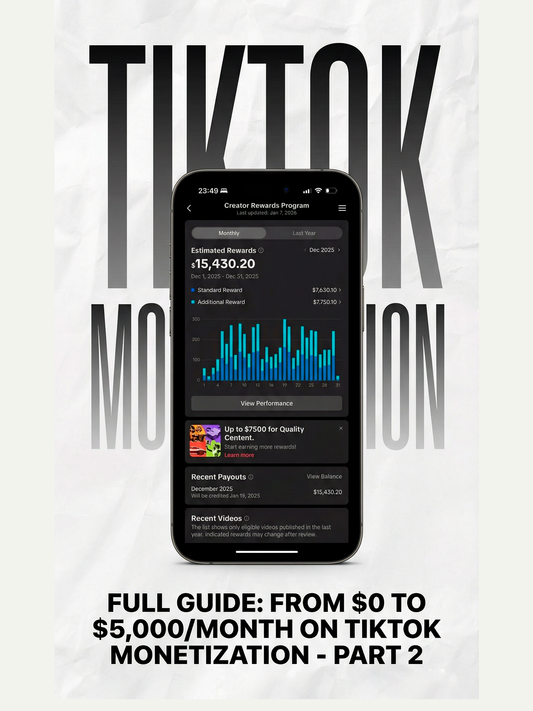 Full Guide: From $0 to $5,000/month on TikTok Monetization - Part 2